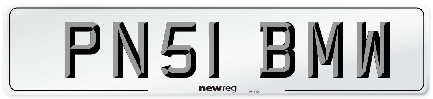 PN51 BMW Number Plate from New Reg